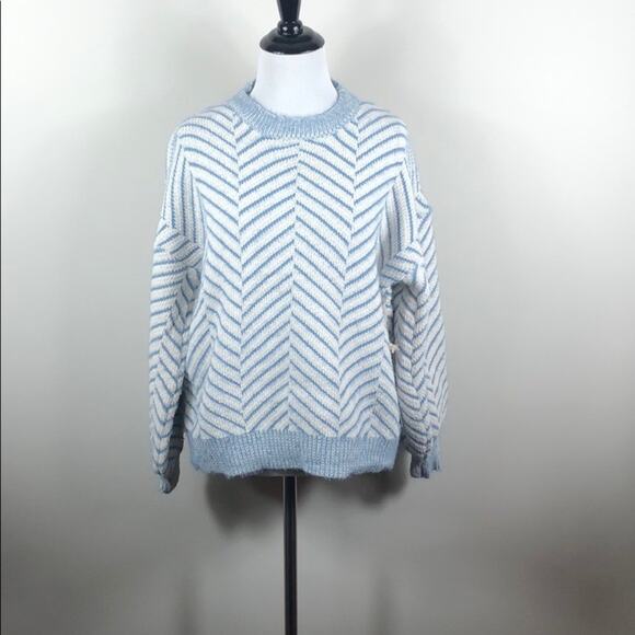 Striped Pullover Sweater Knit Blue - Picture 4 of 6